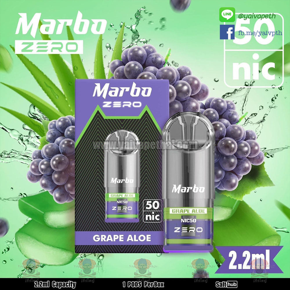 หัวพอต – Marbo Zero Pods Flavors 2.2ml Nic50 by Salt Hub [แท้]