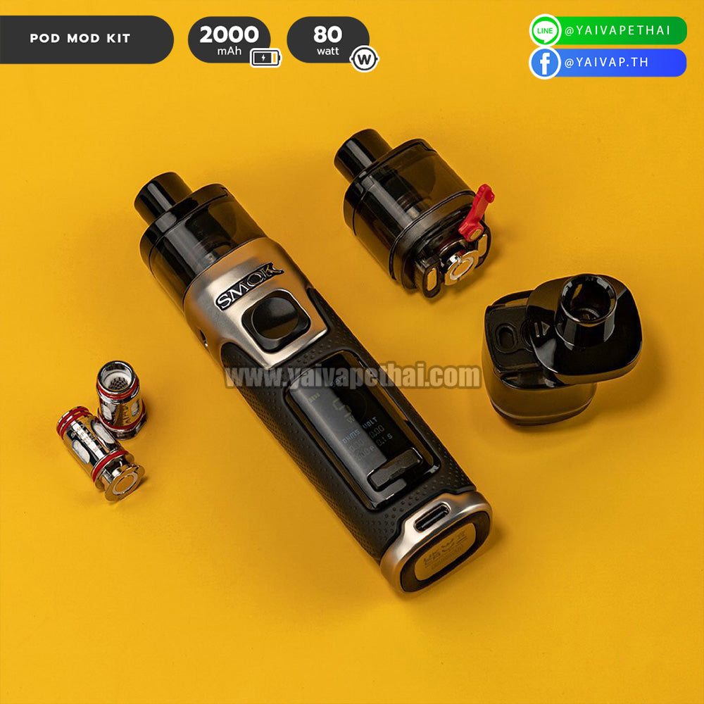 พอตมอท บุหรี่ไฟฟ้า - SMOK RPM 5 Pod Mod Kit 2000mAh 80W [ แท้ ], พอต (Pod), SMOK - Yaivape บุหรี่ไฟฟ้า