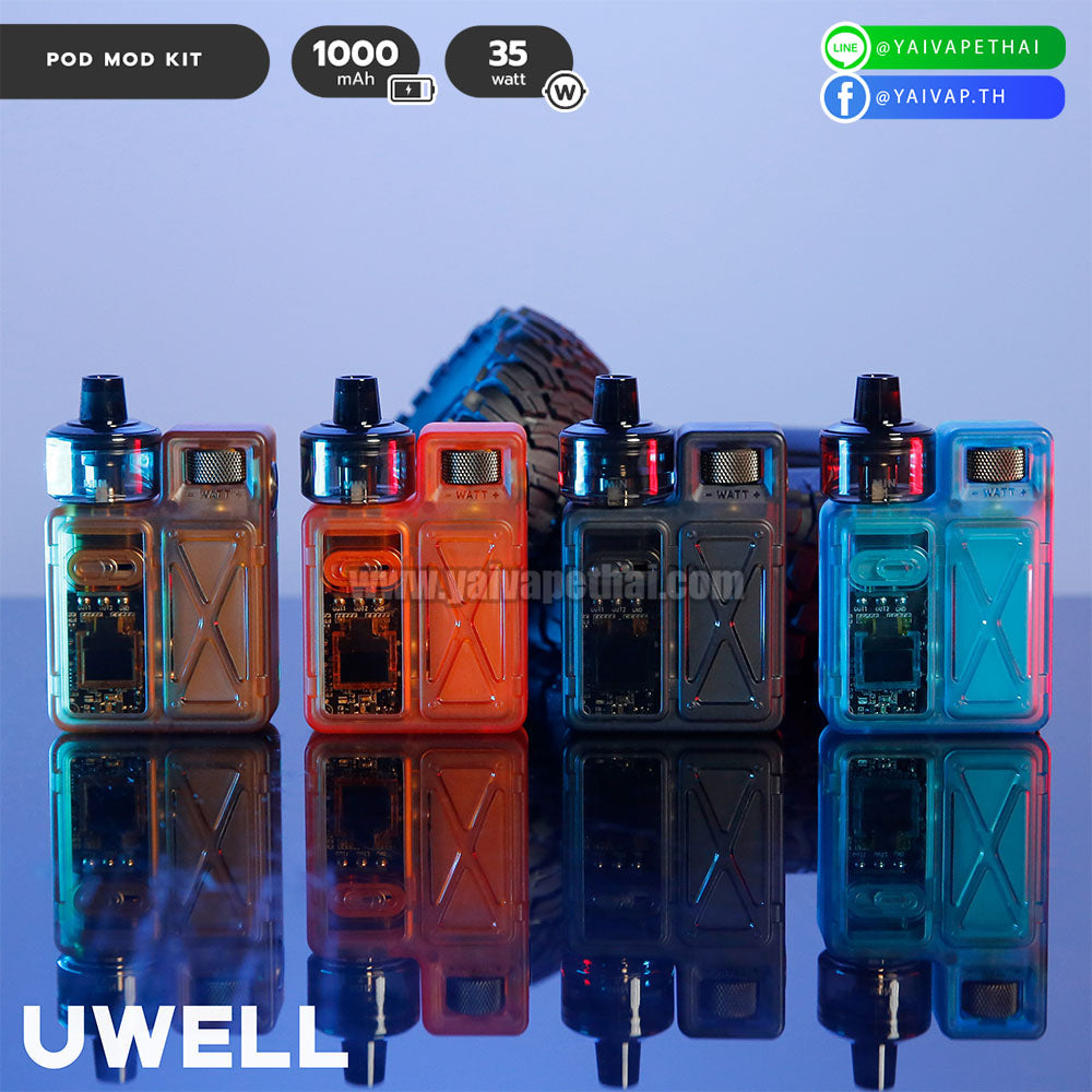พอตมอท บุหรี่ไฟฟ้า – Uwell Crown M Pod Mod Kit 1000mAh 35W [ แท้ ], พอต (Pod), Uwell - Yaivape บุหรี่ไฟฟ้า