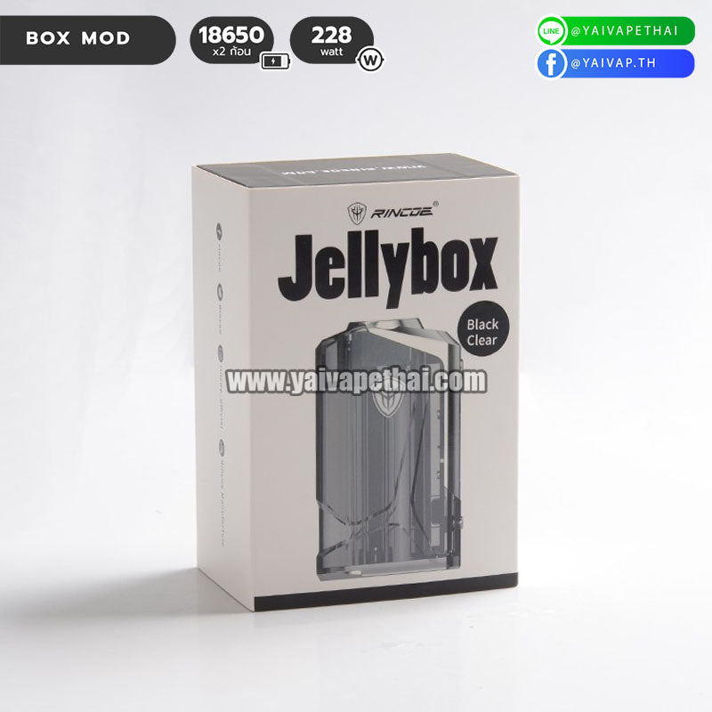 Authentic Rincoe Jellybox 228W Box Mod TC, กล่องบุหรี่ไฟฟ้า( Box Mods ), Rincoe - Yaivape บุหรี่ไฟฟ้า